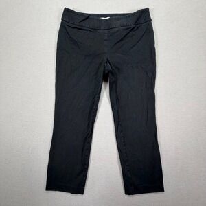 Ann Taylor Loft Womens Pants Marisa Fit Black Cropped Stretch Trousers Size 8